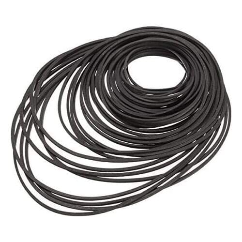 1 bag Recorder Rubber Belt, Cassette Recorder Repair Maintenance Mix Cassette Rubber Square Belt fold