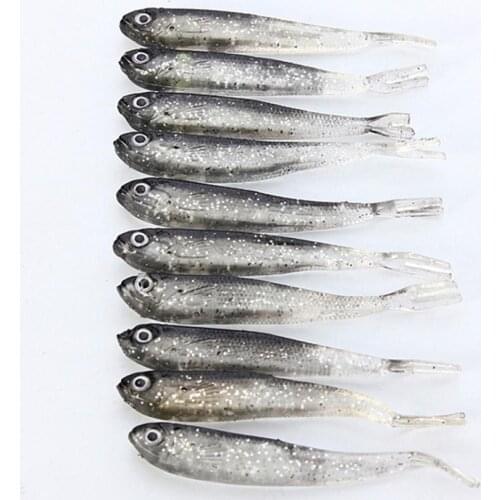 10pcs/lot Soft Lure Fishing Shad Fishing Worm Swimbaits Jig Head Soft Lure Fly Fishing Bait Fishing Lures New