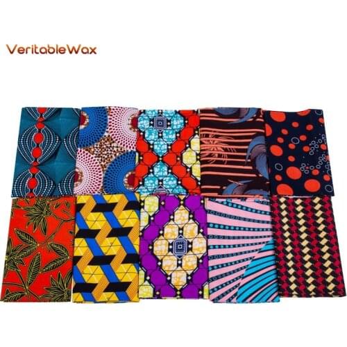 10 Pieces/Lot African Floral Printed Polyester Fabric For Tissue Sewing Quilting Fabrics Needlework Material DIY Handmade 1yard