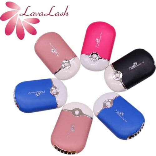 10PCS New Style Mini USB Rechargeable Cooling Air Conditioning Fan Blower Glue Grafted Eyelashes Dedicated Dryer 4 Colors