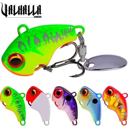 VALHALLA 5PCS Fishing Lures Wobble Rotating Metal VIB Bait For Bass Trout Vibration Artificial Hard Baits Spinner Spoon Lure