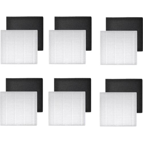 6 Pack High Efficiency Filter & Sponge Filter Kit Part Fit for ILIFE V8S Robotic Replacement Accessories