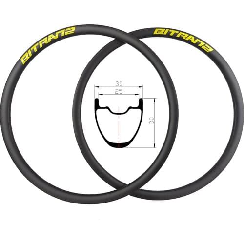 BITRANZ 320g 29er MTB XC Carbon Rims 30mm dpeth 30mm width T800 UD Matt Gloss Crosscountry Mountain bike XCM Wheels 650B ok