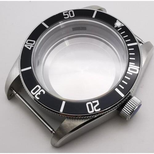41mm Sapphire glass stainless steel watch case, suitable for NH35A, NH36 movement watch accessories waterproof