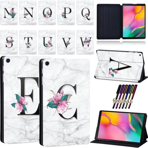 Tablet Case for Samsung Galaxy Tab S7/Tab S6/Tab S6 Lite/Tab S4/S5e(T720/725) 26 Letter Anti-Drop Leather Case + Free Stylus