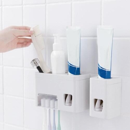 1pcs Hands Free Automatic Squeezer Toothpaste Dispenser Squeeze Out Wall Mount Bathroom Accessories Squeezer Fast delivery CSV