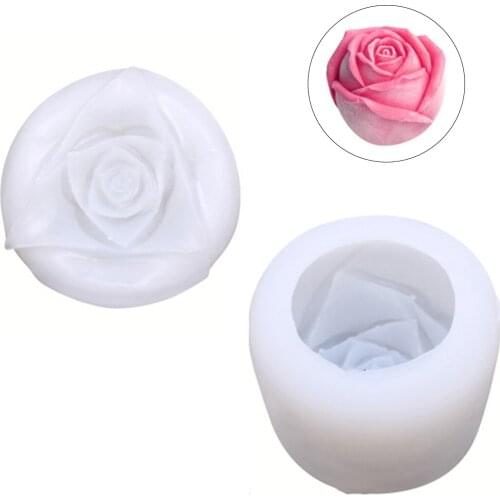 Home DIY Flower Silicone Mold Rose Mousse Chocolate Dessert Mold Soap Mould Rose Silicone Handmade Candle Soap Silicone Mold