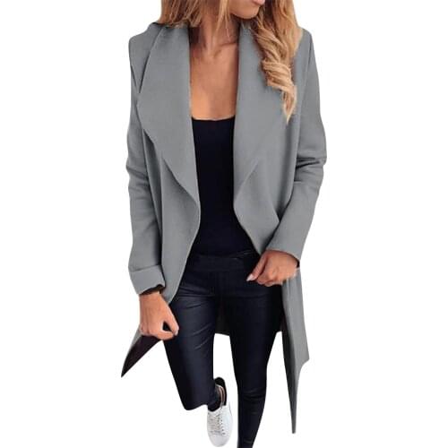 Eillysevens Women's Gray Coats