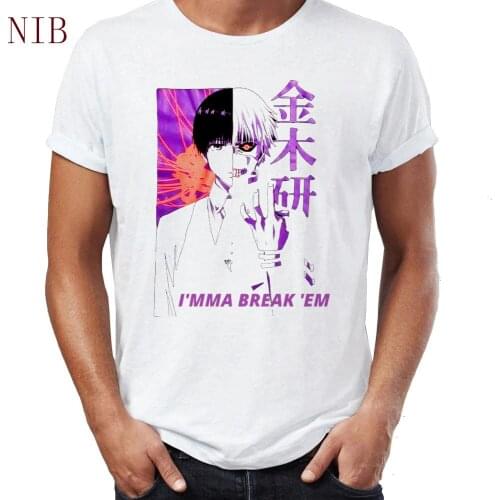 Japanese cartoon anime Tokyo ghoul t shirt Harajuku cartoon ken kaneki T shirt gothic punk casual oversized women/mens T-Shirts
