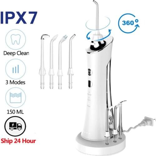 Oral Irrigator Water Dental Flosser Wireless Rechargeable Dental Floss 3 Modes Cordless Waterproof Teeth Cleaner Dental Care