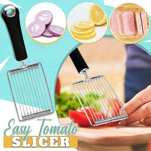 Tomato Slicer Stainless Steel Luncheon Meat Cutter With Handle Cheese Cutter Fruit Vegetable Tools Kitchen Gadgets Accessories