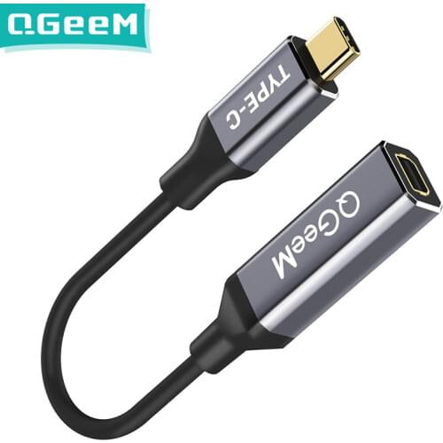 QGeeM USB Type C 3.1 to Mini-DP Female Cable 4K 60HZ HDTV Converter Adapter for Macbook HuaWei Mate 10 Samsung S8