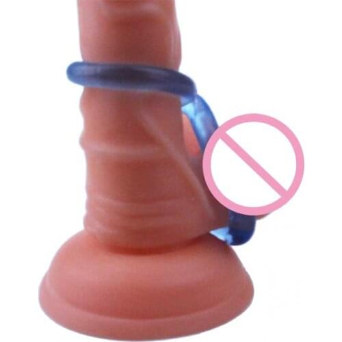 Double cock Rings chastity delay ball Loop ring penis Cage Jelly Impotence Erection Aid Sex aid Erectile Dysfunction enhancement