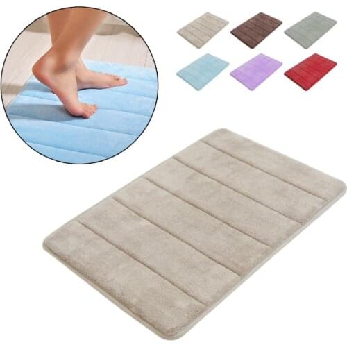 Coral Foam Non-Slip Back Rug Soft Bathroom Carpet Memory Foam Bath Mat