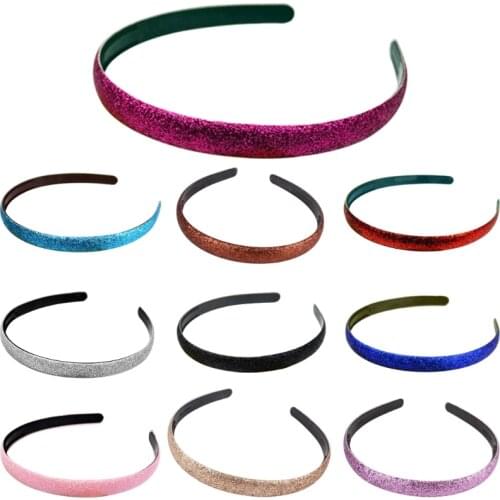 Fashion Girls Women Glitter Headbands Hoop Hair Plastic Hair Accessories