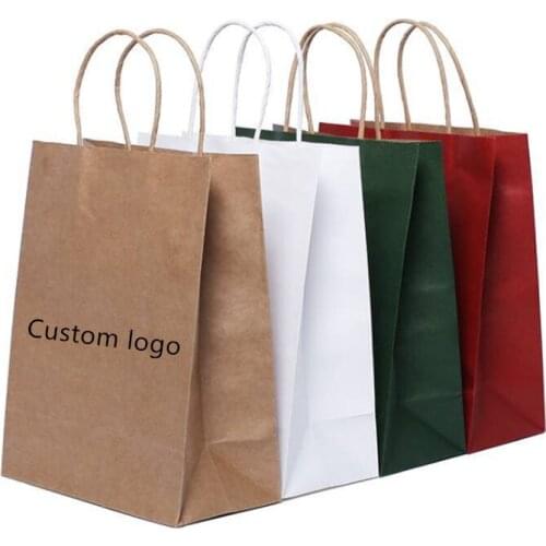 Wholesale Gift Paper Packing Bag Craft Packaging Personalization Brand Business Shopping Bag ( Printing Fee is not Included)