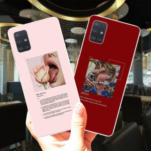 Luxury Brand Clear Aesthetic Art Silicone Case Cover For Samsung A51 A71 A01 A10 A11 A21S A30 A31 A40 A41 A50 A60 A70 A30S A50S