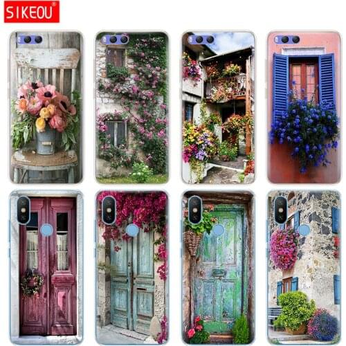 Silicone Cover Case For Xiaomi Mi 8 8SE A1 A2 5 5S 5X 6 Mi5 MI6 NOTE 3 MAX Mix 2 2S House With Flowers At Windows