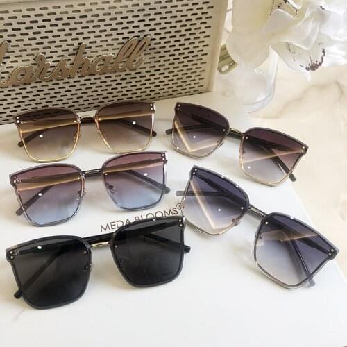 Square Frame Mens Sunglasses Women Brand Designer Cat Eye Vintage Female Eyeglasses Ladies Retro Driving Fishing Glasses UV400