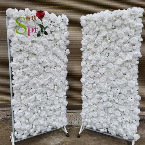 SPR high quality wedding stage backdrop artificial rose flower wall for wedding decoration