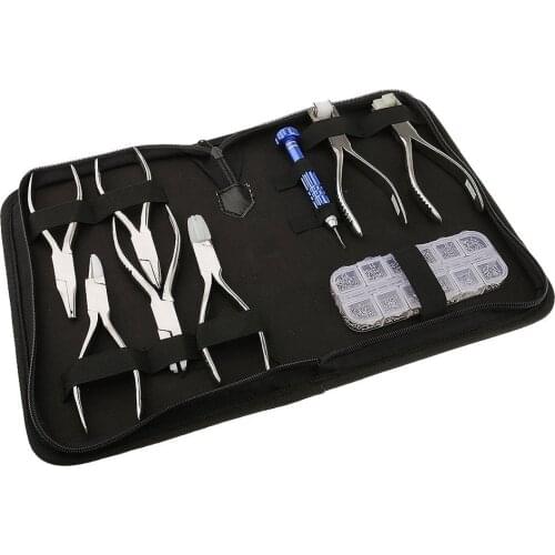 Precision Mechanic Optician Tool With Screwdriver, Screws And Glasses Repair Pliers