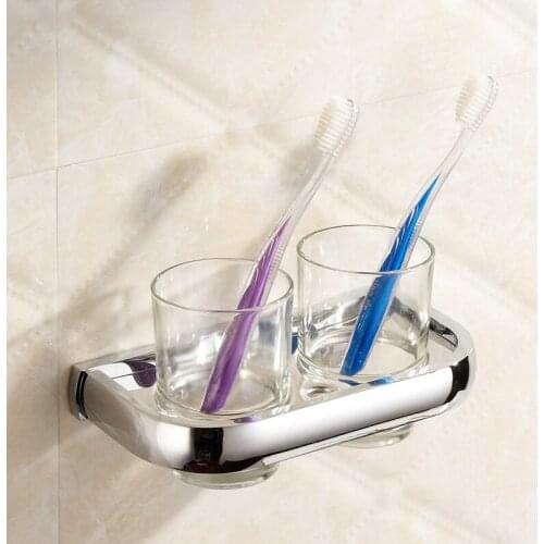 Vidric European sanitary entire copper bis simple transparent glass cup toothbrush cup toothbrush rack kit