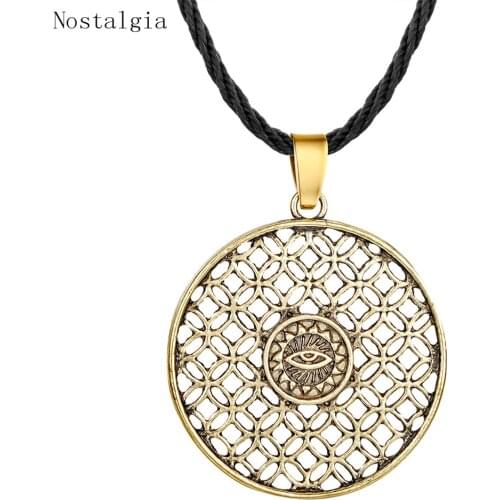 Punk Viking Men Life Of Flower Necklace Statement Vintage Jewelry Allah Evil Eye Pagan Arabic Egypt Slavic Necklace Women Amulet