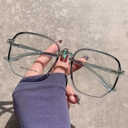 Vintage Oversized Eyeglasses Student Large Frame Irregular Polygonal Glasses Frame 2020 New Flat Glasses for Women Men