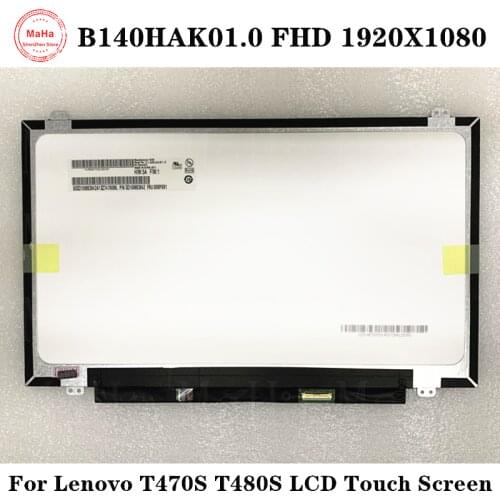 14.0 inch B140HAK01.0 FRU 00NY691 For Lenovo thinkpad T470S T480S Laptop LED LCD display Touch Screen FHD 1920X1080 Fully Tested