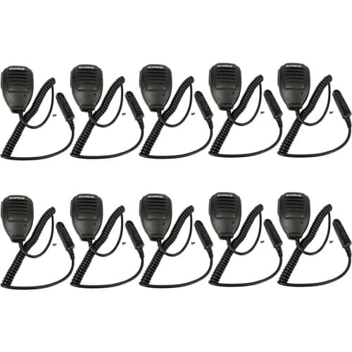 10 Pieces PTT Shoulder Microphone Speaker Mic for BAOFENG A58 BF-9700 UV-9R Plus GT-3WP R760 82WP Walkie Talkie Two Way Radio
