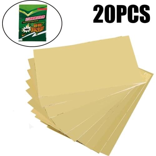 20pcs Disposable Sheets Strong Flies Sticky Traps Bugs Sticky Catching Aphid Insects Pest Killer Fly Board Bait Flies Trap
