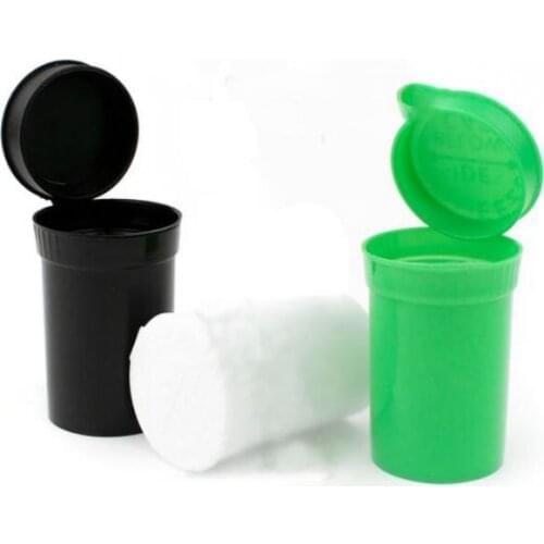 50pcs / Lot Acrylic Protable Weed Storage Box 60ml Moisture-proof Tobacco Storage Tube PP Tank Airtight Waterproof Pill Box