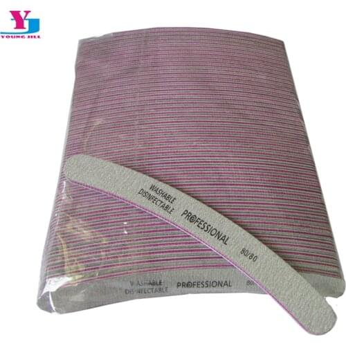 50pcs Wholesale Grey Nail Art File 80/80 Grit Sanding Buffer Manicure Diagnostic Tools UV Gel Polisher Nail Files Lixa De Unha