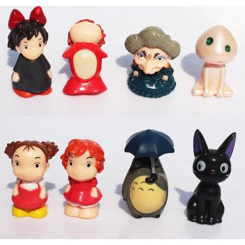 8pcs/lot Hayao Miyazaki My neighbor Totoro Kikis Delivery Service Princess Mononoke Hayao Miyazaki