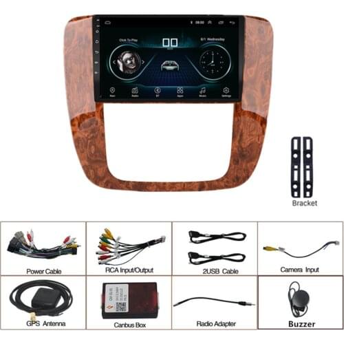 9'' 2DIN Car Stereo Radio 1+16GB GPS WIFI BT DAB Mirror Link OBD for GMC Yukon 2007-2013 for Chevrolet Tahoe 2007-2013