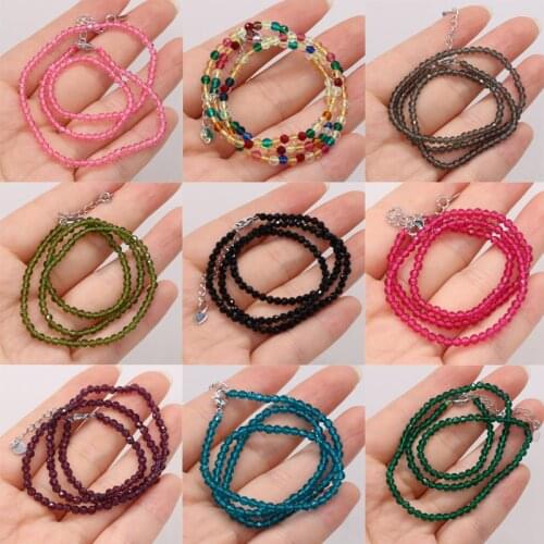 3mm Natural Faceted Stone Beads Small Multicolor Crystal Bead for DIY Jewelry Making Bracelet Necklace Crafts