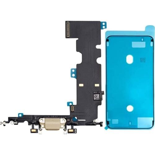 USB Charging Port Dock Connector Flex Cable with Microphone Replacement with waterproof glue for iPhone 8 8 Plus