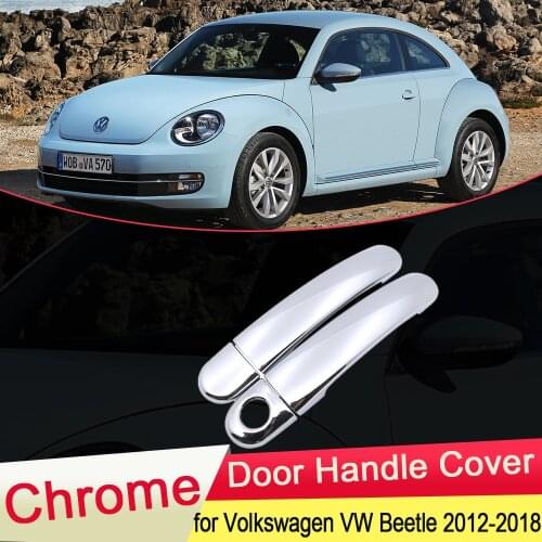 For Volkswagen VW Beetle New Beetle 2012 2013 2014 2015 2016 2017 2018 Chrome Door Handle Cover Trim Catch Car Cap Accessories