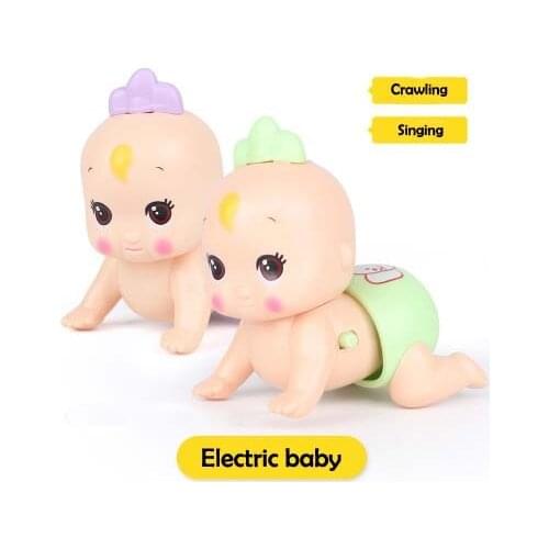 Chiger Electric Toys Cute Climbing Baby Flashing Speaking crawling Baby toys 13-24 months Educational Toy for kids babies