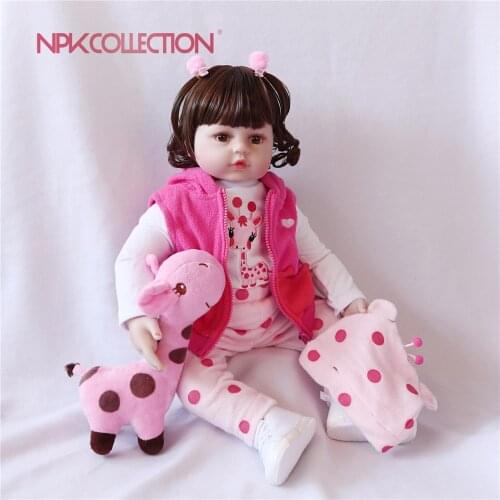 NPK 22" New arrival reborn doll Silicone vinyl Lifelike toddler Baby boneca reborn hot toys playmate for children birthday