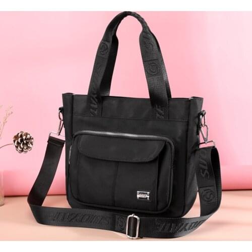 Fashion Womens Bag Nylon Waterproof Sports Bags Solid Color Large Capacity Shoulder Bags Anti-theft Handbags For Female 2021