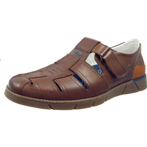 Fluchos Barry mens sandals brown leather removable insoles F1155