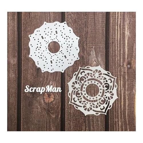 Metal Cutting dies Circle background 2 card Scrapbooking Stencil Cut Die For DIY Card Crafts Handmade