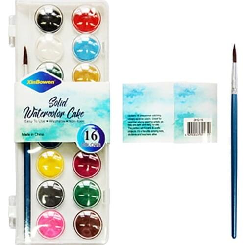 Non-toxic Pigment Inks Hand-painted Color Paint 16-color Diy Solid For Watercolor Paint Set Drawing Pigment Professional