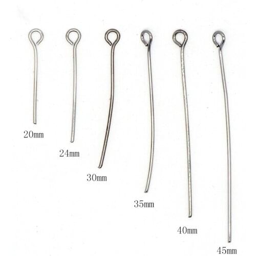 New Fashion Cheap 20mm~45mm Eye Head Pin Gun Black Color Eye Head Pins Findings DIY Jewelry Making Jewelry Accessories