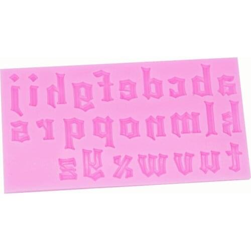 New Lowercase English Letters Liquid Silicone Mold Fondant Cake Mold Baking Tools 15-335