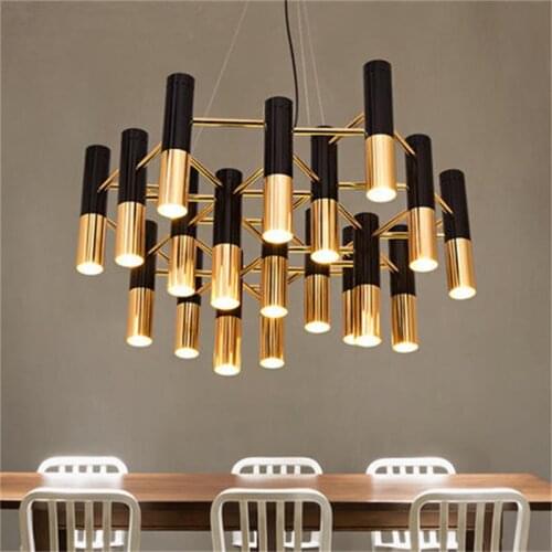 New metal aluminum tube led pendant lamp modern chandelier fashion home design Dining bedroom living room cafes clubs chandelier