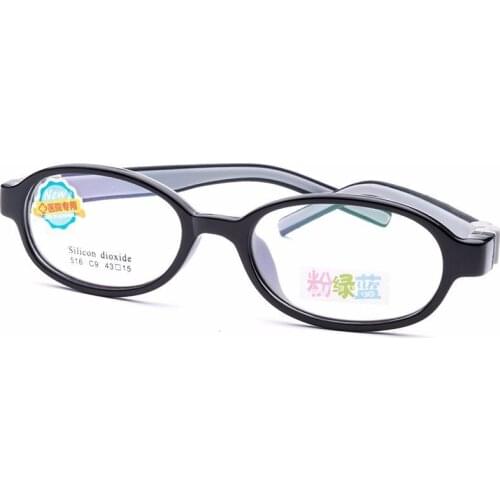 Two-color Inner Soft Silicone Glasses Frame Juvenile Amblyopia Myopia Optical Glasses Frame Comfortable Glasses