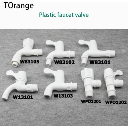 Plastic faucet valve male thread transparent faucet PVC water tap garden irrigation connector washing machine water valve 1 Pcs