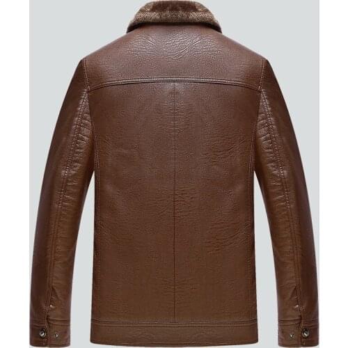 Casual Winter PU Leather Jacket Men Warm Outerwear Jaqueta Masculino Couro M-4XL Black Chaqueta Cuero Hombre CJ225